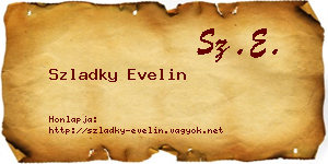 Szladky Evelin névjegykártya