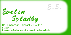 evelin szladky business card